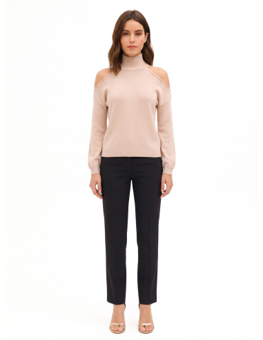Lightweight Viscose-Blend Sweater with Shoulder Cut-Outs Rinascimento