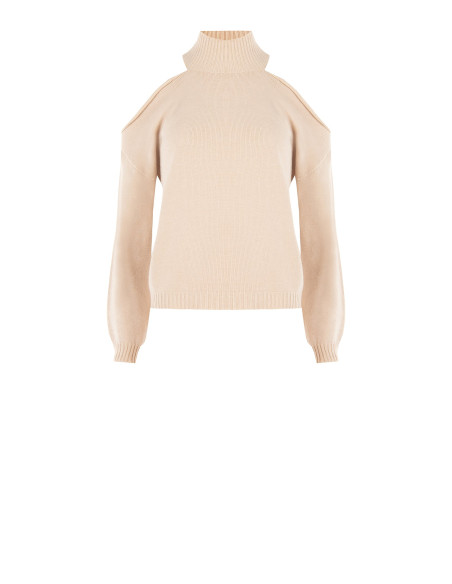 Lightweight Viscose-Blend Sweater with Shoulder Cut-Outs Rinascimento