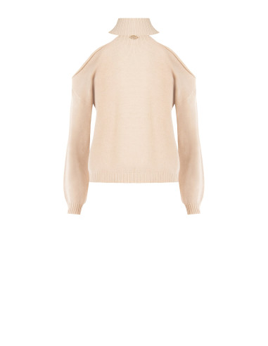 Lightweight Viscose-Blend Sweater with Shoulder Cut-Outs Rinascimento
