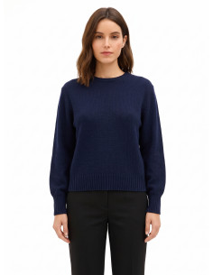 Pull en mélange de laine vierge à col rond Rinascimento