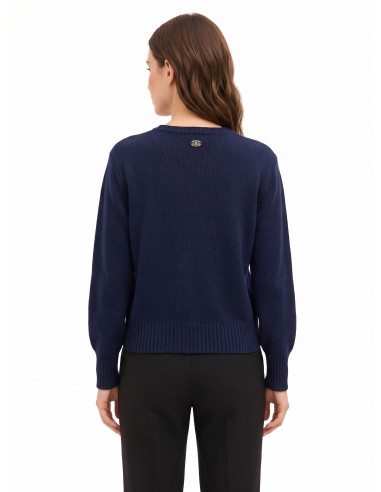Pull en mélange de laine vierge à col rond Rinascimento