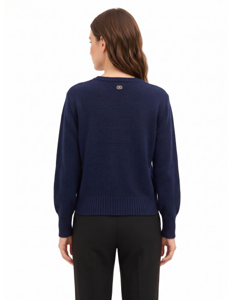 Pull en mélange de laine vierge à col rond Rinascimento