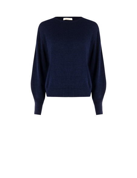 Pull en mélange de laine vierge à col rond Rinascimento