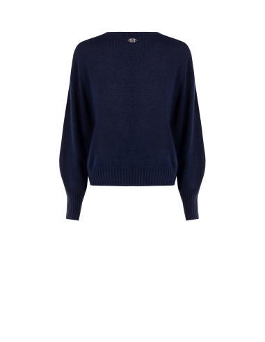 Pull en mélange de laine vierge à col rond Rinascimento
