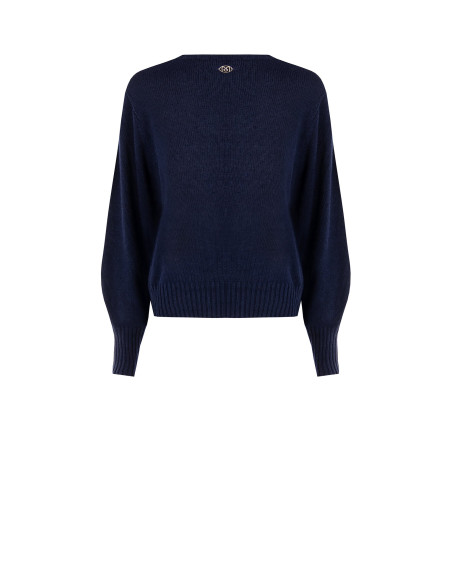 Pull en mélange de laine vierge à col rond Rinascimento