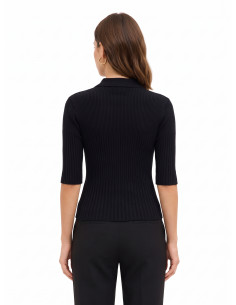 Pull polo côtie avec manches 3/4 Rinascimento 2