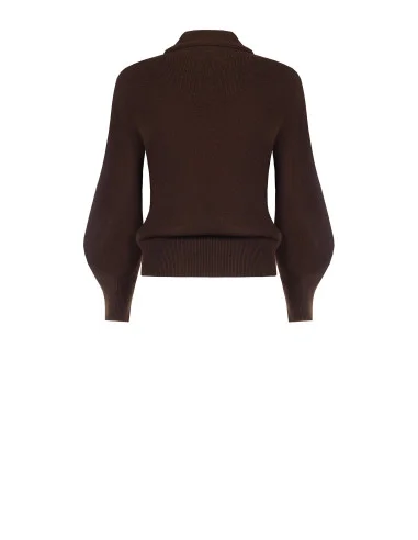 Maglione Polo In Misto Viscosa Rinascimento - Moro