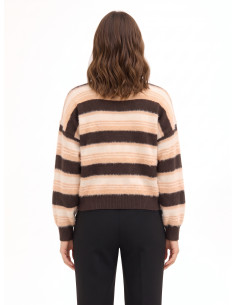 Pull à rayures en fil effet fourrure Rinascimento 2