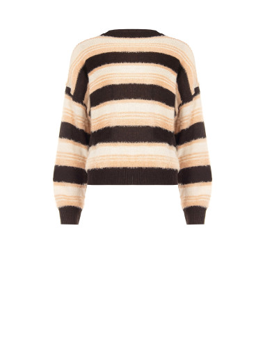 Pull à rayures en fil effet fourrure Rinascimento