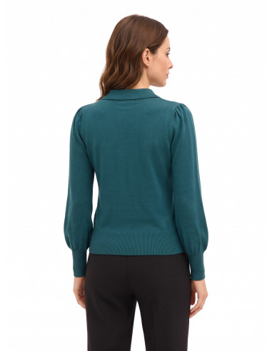 Pull polo avec logo RR brodé Rinascimento - Vert