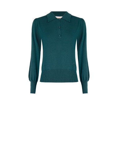 Pull polo avec logo RR brodé Rinascimento - Vert