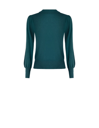 Pull polo avec logo RR brodé Rinascimento - Vert