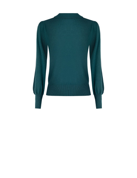 Pull polo avec logo RR brodé Rinascimento - Vert