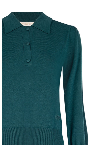 Pull polo avec logo RR brodé Rinascimento - Vert