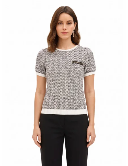Tweed Sweater With Lurex Rinascimento
