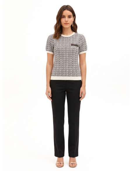 Maglione In Tweed Con Lurex Rinascimento