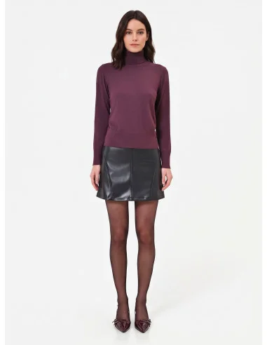 Maglione Dolcevita Con Logo Rr Ricamato Rinascimento - Bordeaux