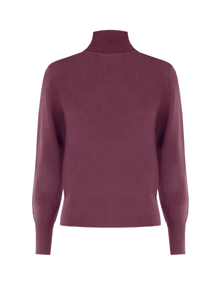 Maglione Dolcevita Con Logo Rr Ricamato Rinascimento - Bordeaux