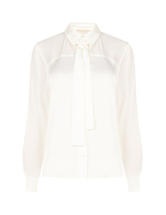 Camicia Fluida In Raso E Georgette Con Cravatta Rinascimento