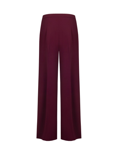 Pantalone Palazzo In Tessuto Cadi Senza Tasche Rinascimento - Bordeaux