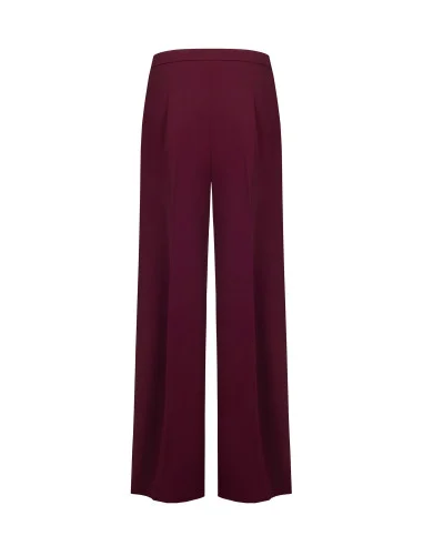 Pantalone Palazzo In Tessuto Cadi Senza Tasche Rinascimento - Bordeaux