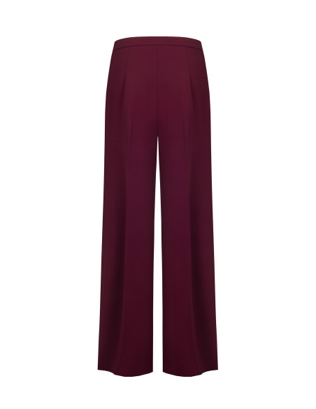 Pantalone Palazzo In Tessuto Cadi Senza Tasche Rinascimento - Bordeaux