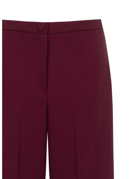 Pantalone Palazzo In Tessuto Cadi Senza Tasche Rinascimento - Bordeaux
