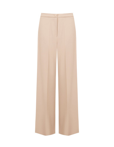 Pantalon palazzo en tissu cady sans poches Rinascimento - Beige taupe