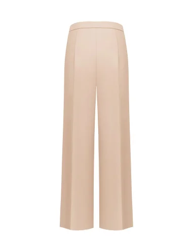 Pantalone Palazzo In Tessuto Cadi Senza Tasche Rinascimento - Tortora Beige