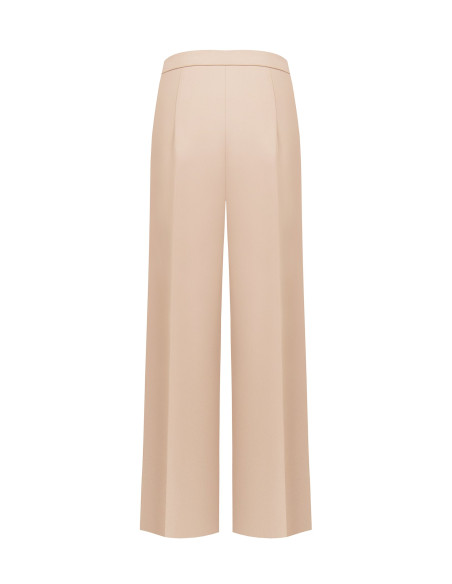 Palazzo Trousers in Cadi Fabric Without Pockets Rinascimento - Beige Taupe