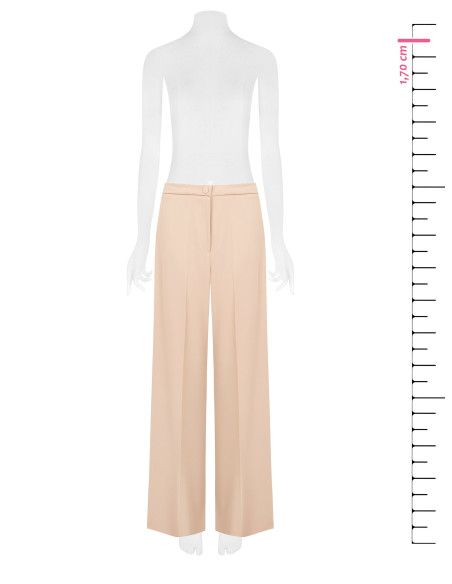 Pantalon palazzo en tissu cady sans poches Rinascimento - Beige taupe