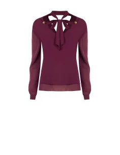 Blouse fluide à manches longues en satin « Rinascimento » 2