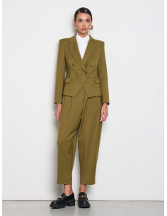Veste blazer courte cintrée en tissu technique Rinascimento