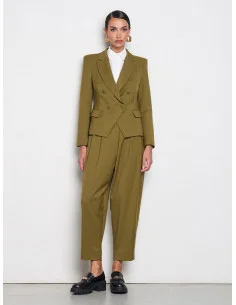 Veste blazer courte cintrée en tissu technique Rinascimento