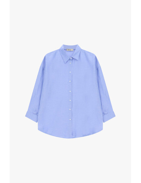 Chemisier oversize à manches trois quarts Dixie - Bleu ciel