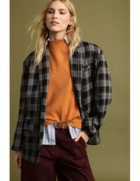 Blazer A Quadri Regular-Fit Con Tasche Frontali Please