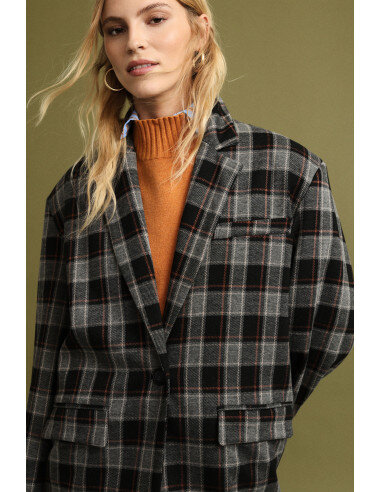 Blazer A Quadri Regular-Fit Con Tasche Frontali Please