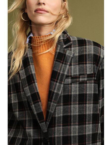 Blazer A Quadri Regular-Fit Con Tasche Frontali Please