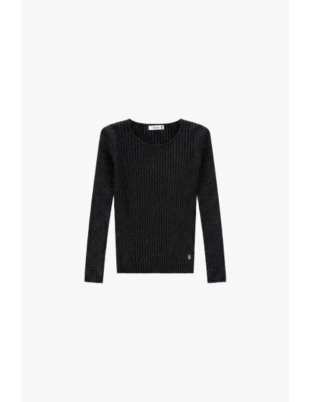 Maglione Girocollo A Costine Vestibilit\Xc3\Xa0 Regolare Please