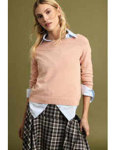 Maglione Girocollo A Maniche Lunghe Tinta Unita Please