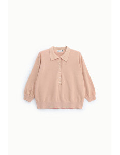 Maglione Girocollo Con Maniche A 3/4 E Bottoni Please 2