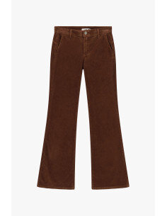 Mid-Rise Flared Trousers with Pockets Please 2