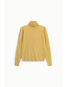 Regular-Fit Solid-Color Turtleneck Sweater Please - Mustard 2