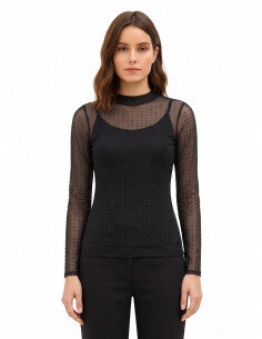 Top / T-shirt Rinascimento - Noir