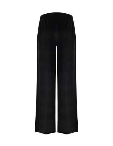 Pantalon palazzo en velours à taille souple élastiquée Rinascimento