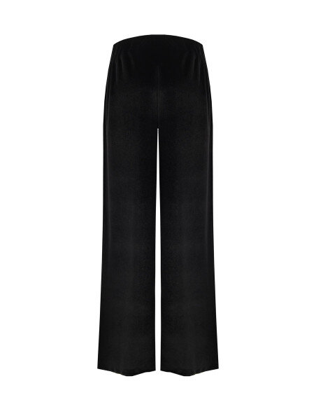 Pantalon palazzo en velours à taille souple élastiquée Rinascimento
