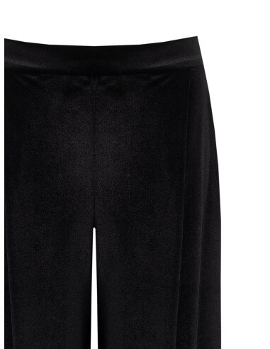 Pantalon palazzo en velours à taille souple élastiquée Rinascimento