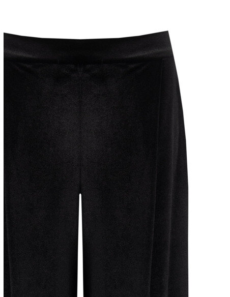 Pantalon palazzo en velours à taille souple élastiquée Rinascimento