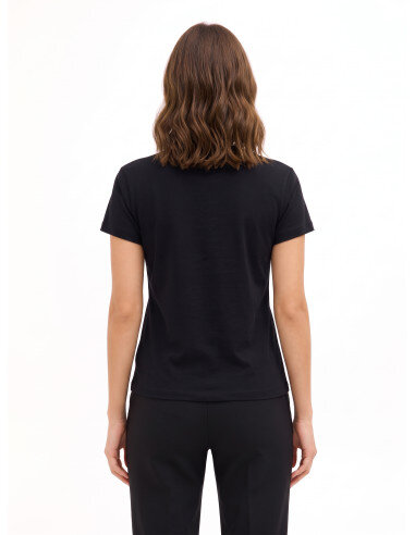 T-Shirt Regular In Cotone Con Stampa Figure Femminili Flock Rinascimento