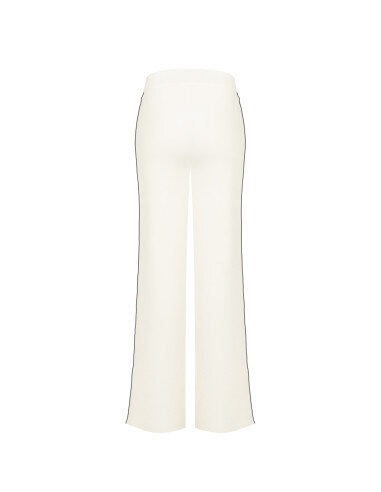 Pantalon large en maille avec bordures contrastantes Rinascimento